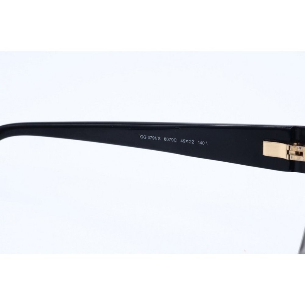 New Authentic Gucci GG 3791/S 8079C Black Square Sunglasses Gray Lenses 49mm (A) - Picture 4 of 6